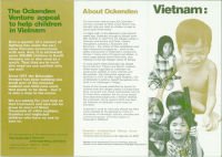 Ockenden Venture Vietnam appeal leaflet, 1970s