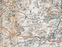 Section of John Senex map of Surrey 1729 ref M/407