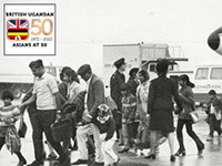 Ugandan Asian exiles landing in Britain in 1972 