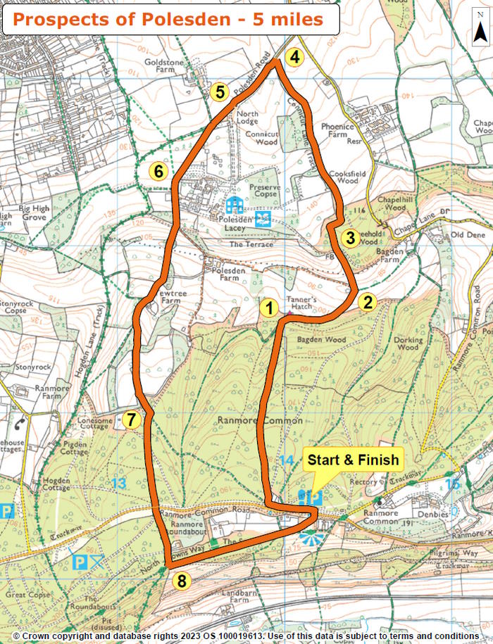 The details of the route are described on this page. Select map to open a larger version that can be saved or printed.