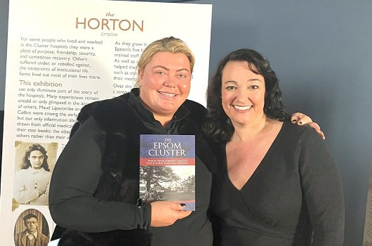 Reality TV star Gemma Collins with Historian and Author Kirstie Arnould at The Horton during filming for BBC series Who Do You Think You Are.