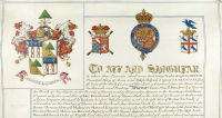 Grant of arms to James Shudi Broadwood by the College of Arms in 1824