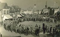 Royal Fusiliers recruits at Epsom c.1914 (SHC ref PC/58/82)