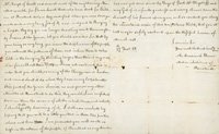 two pages of the letter to Reverend Mr Broderick 