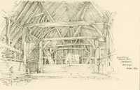 Interior view of the barn at Grants Farm showing Arthur Keen's attention to detail in creating his visual record.