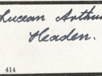 Link to large image of Lucean Arthur Headen burial register entry 1957 9179_1_3_1 