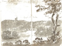 View from Gothic temple illustration in Gilpin sketchbook 6701_1
