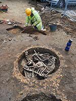 Tanning pits with yellow clay linings 