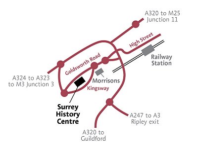 Surrey History Centre map