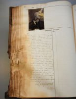 Conservation of a badly damaged casebook - before