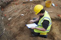 A member of the SCAU team during the excavation